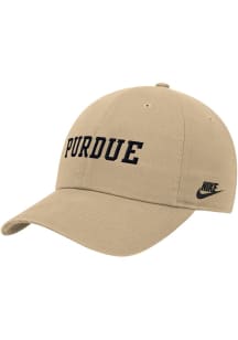 Nike Purdue Boilermakers Club Cap Unstructured ADJ (team wordmark) Adjustable Hat - Gold
