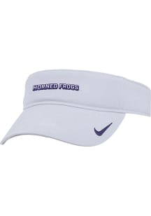 Nike TCU Horned Frogs Mens White Ace Visor - Authentic Adjustable Visor