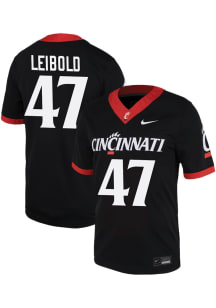 George Leibold  Nike Cincinnati Bearcats Black NIL Game Name And Number Football Jersey