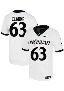Zachary Clarke  Nike Cincinnati Bearcats White NIL Game Name And Number Football Jersey
