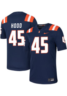 Malachi Hood  Nike Illinois Fighting Illini Navy Blue NIL Game Name And Number Football Jersey