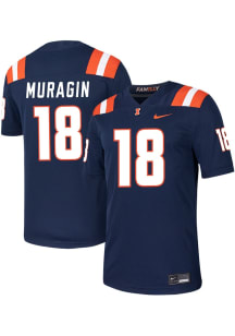 Mason Muragin  Nike Illinois Fighting Illini Navy Blue NIL Game Name And Number Football Jersey