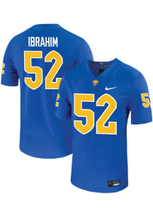 Abe Ibrahim   Pitt Panthers Blue Football Name And Number Football Jersey