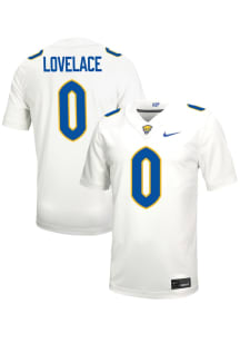 Braylan Lovelace   Pitt Panthers White Football Name And Number Football Jersey
