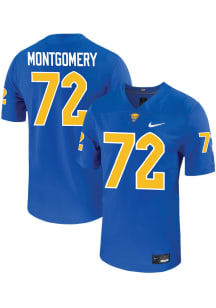Isaiah  Montgomery   Pitt Panthers Blue Football Name And Number Football Jersey