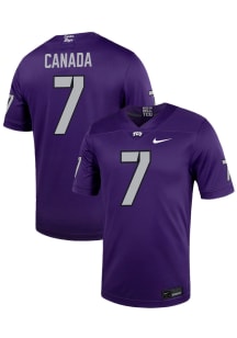 Channing Canada  Nike TCU Horned Frogs Purple NIL Game Name And Number Football Jersey