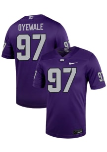 Paul Oyewale  Nike TCU Horned Frogs Purple NIL Game Name And Number Football Jersey