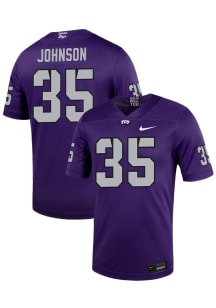 Tristan Johnson  Nike TCU Horned Frogs Purple NIL Game Name And Number Football Jersey