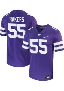 Kyle Rakers  Nike K-State Wildcats Purple NIL Game Football Jersey