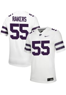 Kyle Rakers  Nike K-State Wildcats White NIL Game Football Jersey