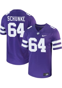 Navarro Schunke  Nike K-State Wildcats Purple NIL Game Football Jersey
