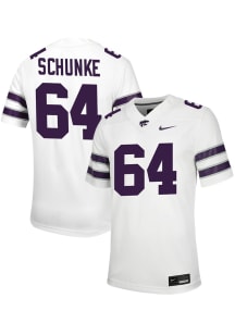 Navarro Schunke  Nike K-State Wildcats White NIL Game Football Jersey