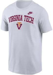 Nike Virginia Tech Hokies White Arch Mascot Core Futura Vault Short Sleeve T Shirt