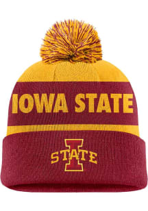 Nike Iowa State Cyclones Crimson C12360 - NK PEAK STRIPE BEANIE Mens Knit Hat