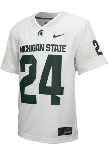 Nike Michigan State Spartans Youth White Alt No 24 Football Jersey