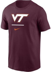 Nike Virginia Tech Hokies Maroon Primary Logo DriFIT Short Sleeve T Shirt