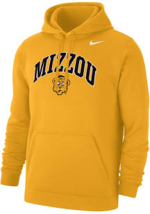 Nike Missouri Tigers Mens Gold Arch Vintage Mascot Club Fleece Long Sleeve Hoodie