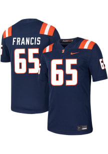 Kellen Francis  Nike Illinois Fighting Illini Navy Blue NIL Game Football Jersey