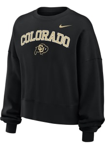 Nike Colorado Buffaloes Womens Black Phoenix Crew Sweatshirt
