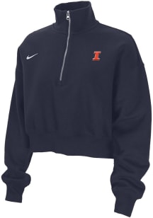 Nike Illinois Fighting Illini Womens Navy Blue Phoenix Qtr Zip