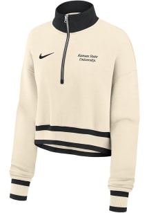 Nike K-State Wildcats Womens Natural Phoenix Qtr Zip