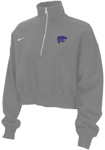 Nike K-State Wildcats Womens Grey Phoenix Qtr Zip