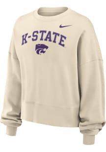 Nike K-State Wildcats Womens Natural Phoenix Crew Sweatshirt