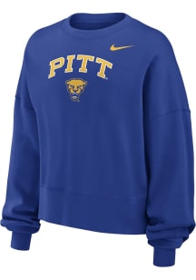 Nike Pitt Panthers Womens Blue Phoenix Crew Sweatshirt