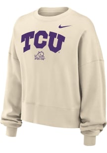 Nike TCU Horned Frogs Womens Natural Phoenix Crew Sweatshirt
