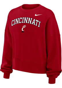 Nike Cincinnati Bearcats Womens Red Phoenix Crew Sweatshirt