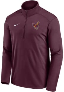 Nike Virginia Tech Hokies Mens Maroon Vault Pacer Long Sleeve Qtr Zip Pullover