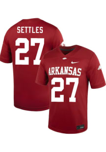 Cameron Settles  Nike Arkansas Razorbacks Red Football NIL Home Football Jersey