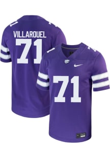 Dylan Villarouel  Nike K-State Wildcats Purple Football NIL Home Football Jersey