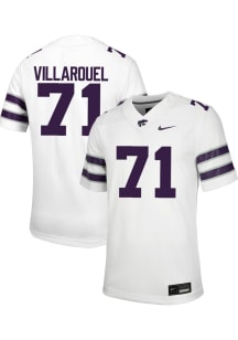 Dylan Villarouel  Nike K-State Wildcats White Football NIL Road Football Jersey