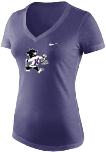 Nike K-State Wildcats Womens Purple Varsity Willie Track and Field Short Sleeve T-Shirt