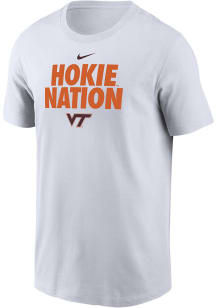Nike Virginia Tech Hokies White Hokie Nation DriFIT Short Sleeve T Shirt