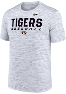 Nike Missouri Tigers White DriFit Baseball Short Sleeve T Shirt