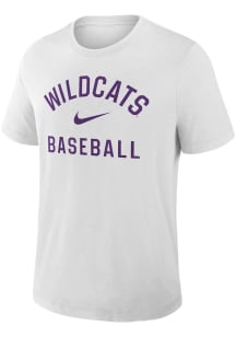 Nike K-State Wildcats White Early Work Baseball Short Sleeve T Shirt