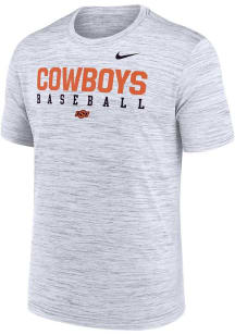 Nike Oklahoma State Cowboys White DriFit Baseball Short Sleeve T Shirt