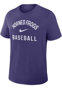 Nike TCU Horned Frogs Purple Early Work Baseball Short Sleeve T Shirt