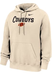 Nike Oklahoma State Cowboys Mens Natural Club Fleece Baseball Long Sleeve Hoodie