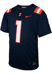 Nike Illinois Fighting Illini Youth Navy Blue Sideline Replica Football Jersey