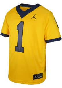 Nike Michigan Wolverines Toddler Gold Sideline Replica Football Jersey