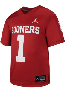 Nike Oklahoma Sooners Boys Cardinal Sideline Replica Football Jersey