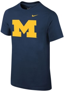 Nike Michigan Wolverines Youth Blue Core Short Sleeve T-Shirt