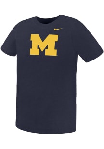 Nike Michigan Wolverines Boys Blue Core Short Sleeve T-Shirt
