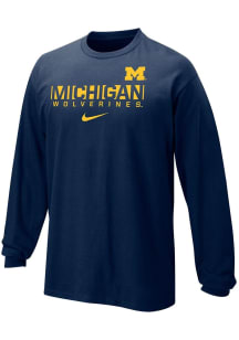 Nike Michigan Wolverines Youth Blue Core Long Sleeve T-Shirt
