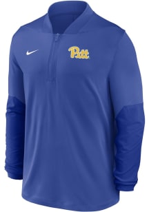 Nike Pitt Panthers Mens Blue 0 Sideline Medium Weight Long Sleeve Qtr Zip Pullover