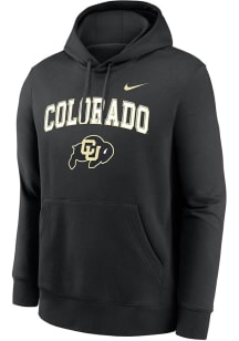 Nike Colorado Buffaloes Mens Black 0 Twill Club Long Sleeve Hoodie