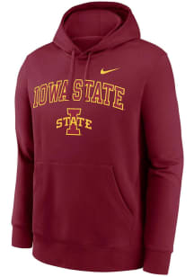 Nike Iowa State Cyclones Mens Crimson 0 Twill Club Long Sleeve Hoodie